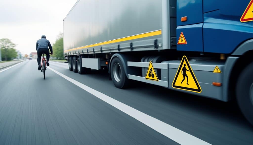 Angles morts : la signalisation obligatoire sur les poids lourds